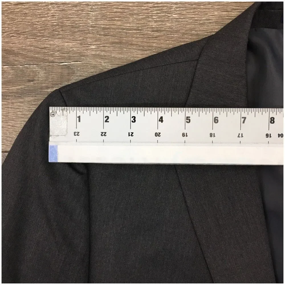 STAFFORD Mens Blazer Sport Coat Casual Jacket Size 44R Classic Gray Wool‎ Suit